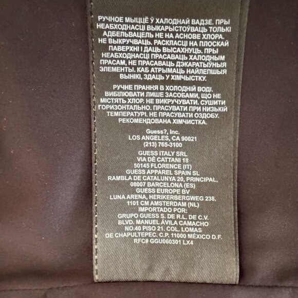 Guess By Marciano Arabian Night Animal Print Zip Front Crop Top Size 10 - Picture 8 of 10